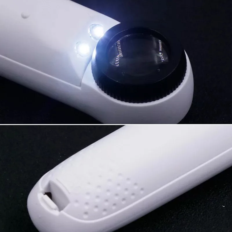 Handheld 40x Magnifier with LED Lights - Acrylic Lens Glass Loupe Loop Description Image.This Product Can Be Found With The Tag Names Cheap Device Cleaners, Computer Office, Device Cleaners, High Quality Computer Office
