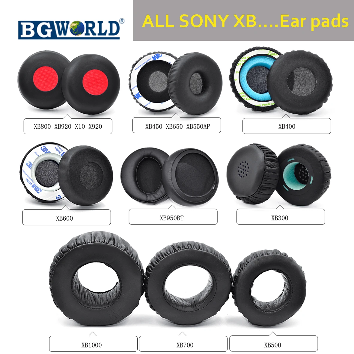 Амбушюры наушников серии BGWORLD All XB замена pad для Sony series XB300 XB400 XB500 XB600 XB700