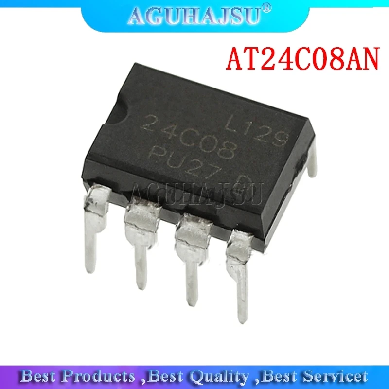 10 шт. AT24C08AN-PU27 AT24C08 DIP8 DIP AT24C08AN 24C08 новый оригинальный | Электронные компоненты и