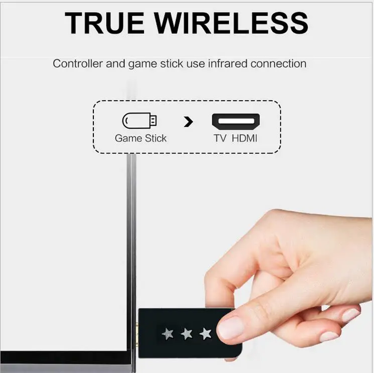 Y2 4K USB Wireless Handheld TV Video Game Console Build In  621 Classic Game 8 Bit Mini Video Console Support AV/HDMI Output