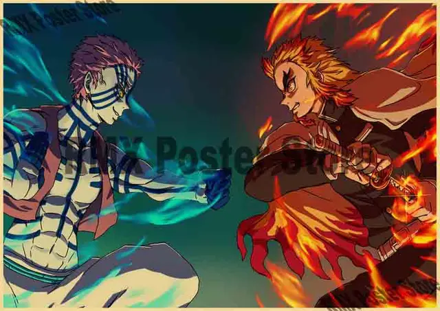 Criativo fc487 demon slayer kimetsu não yaiba tanjiro kamado 3d cartaz dos  desenhos animados anime capa do carro adesivo papel de parede decalque -  AliExpress