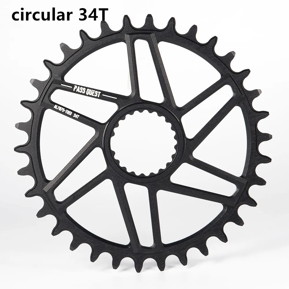 BLACKcircular34T Прямое Крепление передняя Звездочка 32/34/36/38/40 т MTB узкая широкая цепь из колец цепь велосипедная Звездочка для deore xt M7100 M8100 M9100 SHIMANO 12S диаметра окружности болтов - Цвет: BLACKcircular34T
