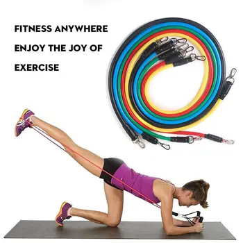 

11pcs/set Fitness Exercises Resistance Bands Pull Rope Yoga Exercise Rubber Loop Tube Body Training Workout Latex Gym Equipment