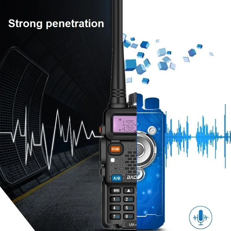 Реальные 8 Вт UV 5R иди и болтай Walkie Talkie VHF UHF приемно передающая радиоустановка