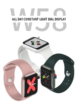 

New 40mm size 1:1 Smart band IWO 8 plus Alloy matte case similar series 4 Heart Rate Smartwatch SIRI For iOS Android PK IWO 5 6