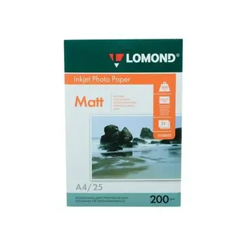 

Фотобумага LOMOND Двусторонняя Матовая A4, 200 гр/м., 25л.