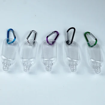 

30ml Refillable Bottles Hand Sanitizer Containers Travel Bottles Alcohol Containers (Transparent Bottles Random Hook)