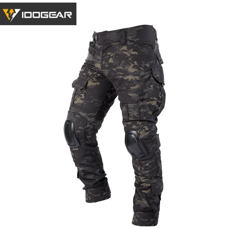 

IDOGEAR Tactical G2 Pants with Knee Pads Airsoft Trousers MultiCam CP gen2 Hunting Multicam Black 3206