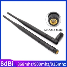 8dBi GSM антенны RP-SMA Штекерный разъем 868mhz антенна с высоким коэффициентом усиления, большой диапазон 900mhz 915mhz антенны для GSM всенаправленные SMA