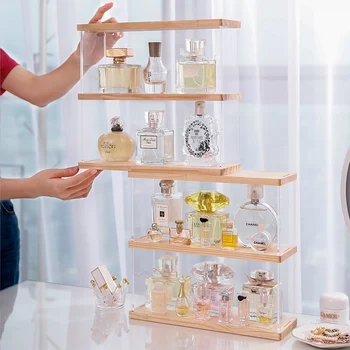 

HD Transparent Acrylic Storage Box Jewelry Rack Makeup Organizer Dust Proof Multi Layer Toy Perfume Nail Polish Display Cabinet