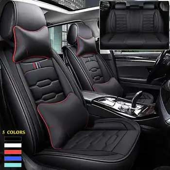 

Luxury Car Seat Cover Set Protector Wear-Resistant Breathable Universal Car Seat Cover PU Leather Front Seat Back Cushion