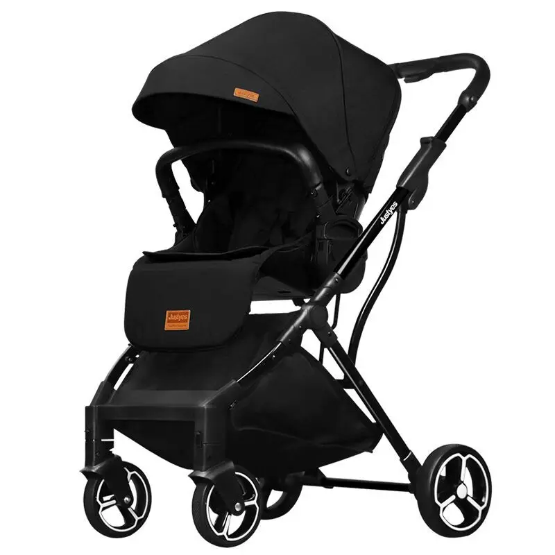 Beste 2019 Nieuwe comfortabele twee weg pure kleur kinderwagen eenvoudige zonnescherm inklapbare kinderwagen