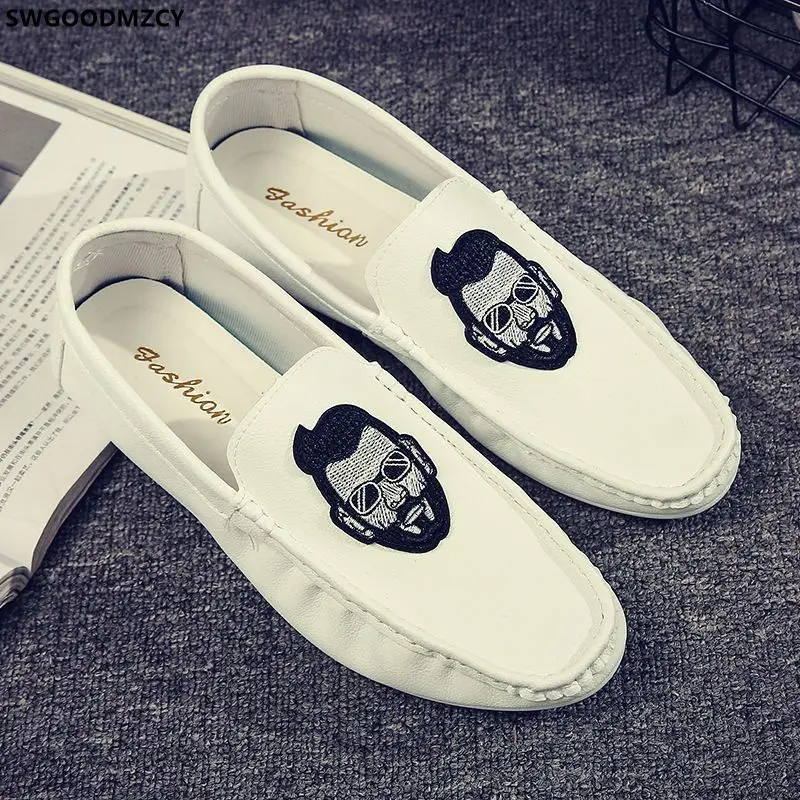 Black Leather Shoes for Men 2024 Loafers Casual Shoes Man Designer Slip on Shoes Men Chaussures Femme мужские макасины Zapatos 3