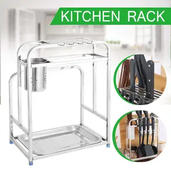 

Kitchen Drying Rack Kitchen Washing Holder Basket Plated Iron Kitchen Knife Sink Dish Drainer Drying Rack Organizer Shelf