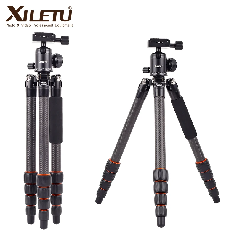 XILETU XLS225C Professional Photography Travel Tripod Carbon Fiber Tripod Monopod for DSLR Camera w 360 Degree Panorama Ballhead