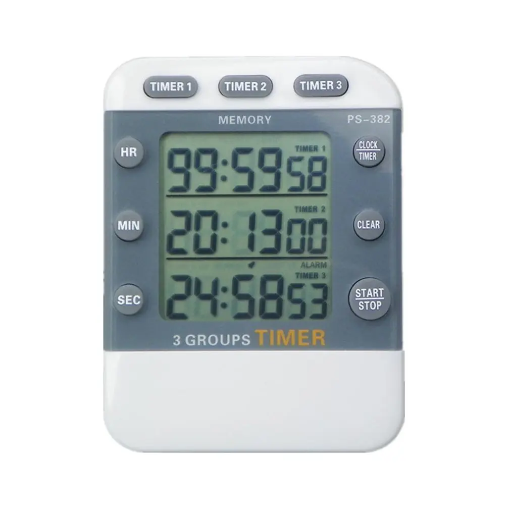 

three-channel Kitchen Cooking timer Multi-groupreminder timer experiment countdown stopwatch clock