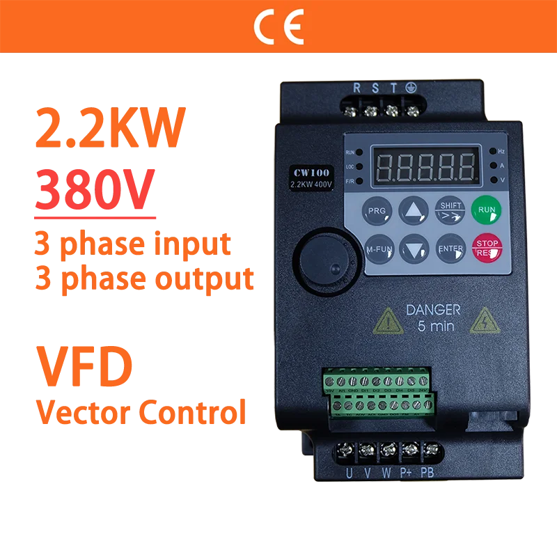 モーター制御用周波数変換器,2.2kW,380V,3相,出力3hp,vfd,可変周波数,ファン,速度制御インバーター AliExpress