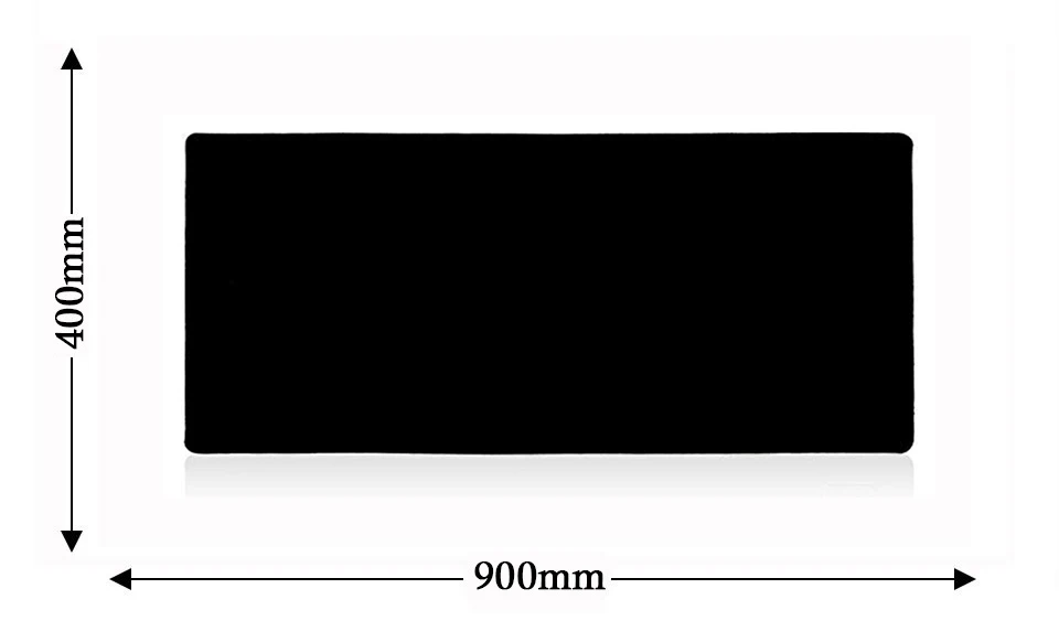 900*400*3 мм водонепроницаемый большой XL игровой офисный замок Прошитые края черный коврик для мыши Нескользящий Резиновый коврик для геймера ноутбука