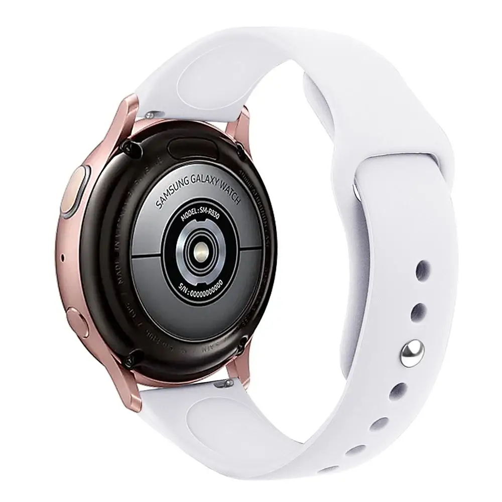Color 10 Для Galaxy часы Active2 40 мм смарт часы полос для активного отдыха 2 44 мм длина браслета 20 мм, с силиконовым ремешком для samsung Galaxy часы активное 2 ремешки наручных часов - Цвет: Color 10