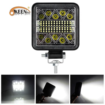 

OKEEN 4inch 102W LED Light Bar led working light Strobe 12v 24v for tractor Headlight Led Offroad 4X4 LED car Accessories