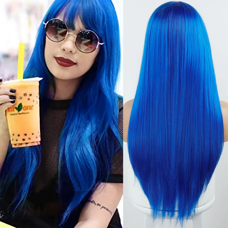 Linghang Gray and Black Wig Long Straight hair Cosplay Wig Two Tone Ombre Color Women Synthetic Hair Wigs Linghang Gray and Black Wig Long Straight hair Cosplay Wig Two Tone Ombre Color Women Synthetic Hair Wigs