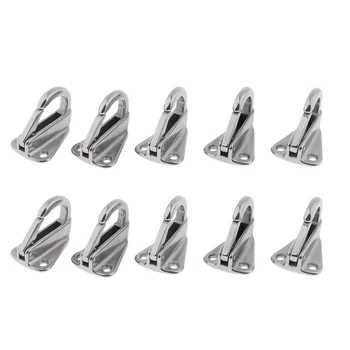 

10pcs Marine Grade Spring Snap Fender Hook Boat Fending Hook Yacht
