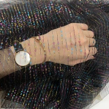 Wdith150CM мягкая сетка жаккардовая расшитая бисером ткань с блестками для самостоятельного изготовления садовых, вечерние, сценических, свадебных, швейных, детских платьев, декоративных тканей