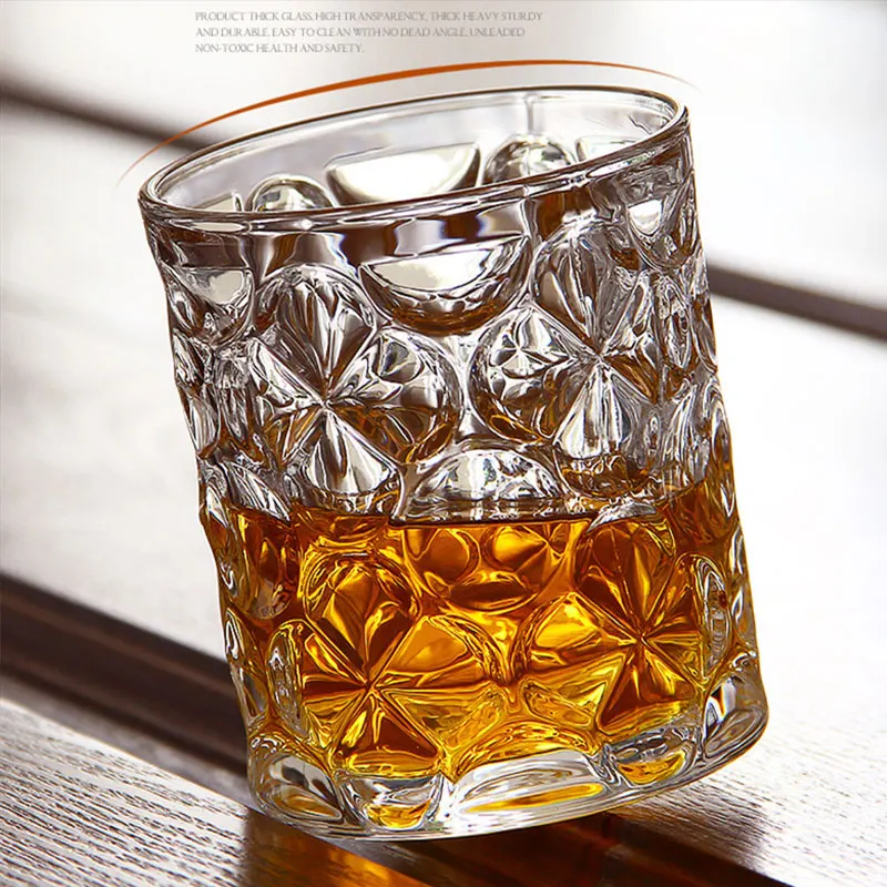 Crystal Whiskey Glass Irregular Wine Glass Lead-free Heat Resistant Brandy Cup Multi Pattern Beer Water Mug For Home Bar Party Crystal Whiskey Glass Irregular Wine Glass Lead-free Heat Resistant Brandy Cup Multi Pattern Beer Water Mug For Home Bar Party