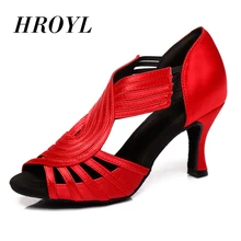 Обувь для латинских танцев для девочек, Женская Обувь для бальных танцев, профессиональная обувь для сальсы, танго, вечерние туфли для танцев,, высокий каблук
