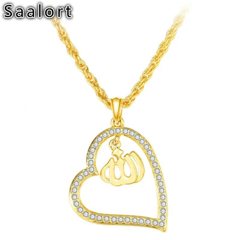 

Golden Heart Shape Pendant Chain with Cubic Zircon Inlaid Exquisite Sweater Necklace Charm Birthday Gift for Girl Woman Mother