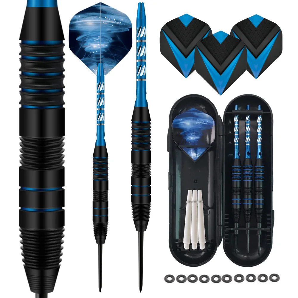 3 Pieces/set Of 22g Professional Steel Tip Darts Set With Dart Storage