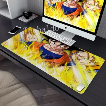 

Dragon Ball Z Anime Large Gaming Mouse Pad Locking Edge Mat Keyboard Desk for Laptop Computer Gamer pad