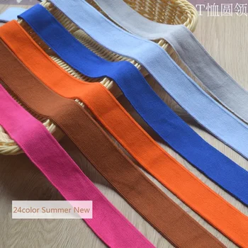 

3cm 1meter/pcs, 3pcs/lot Thin Cotton knit ribbed webbing baby's clothing T-shirt neckline cuffs waist elastic webbing W147