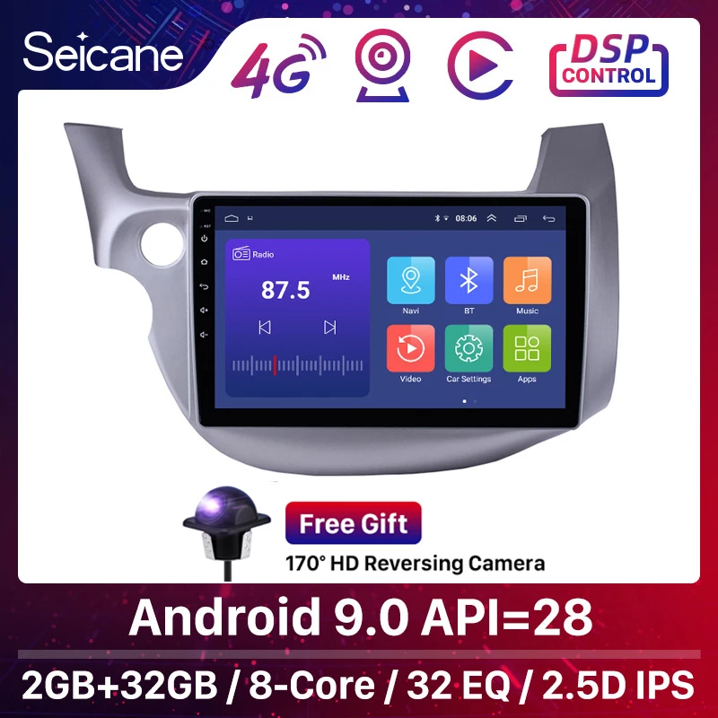 Автомагнитола Seicane мультимедийный проигрыватель на Android 10 1 с GPS навигацией и DSP