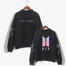 Чехол для мобильного телефона в стиле "BTS альбом LOVE Yourself с высоким воротником, толстовка с круглым вырезом зимние толстовки с капюшоном Для мужчин