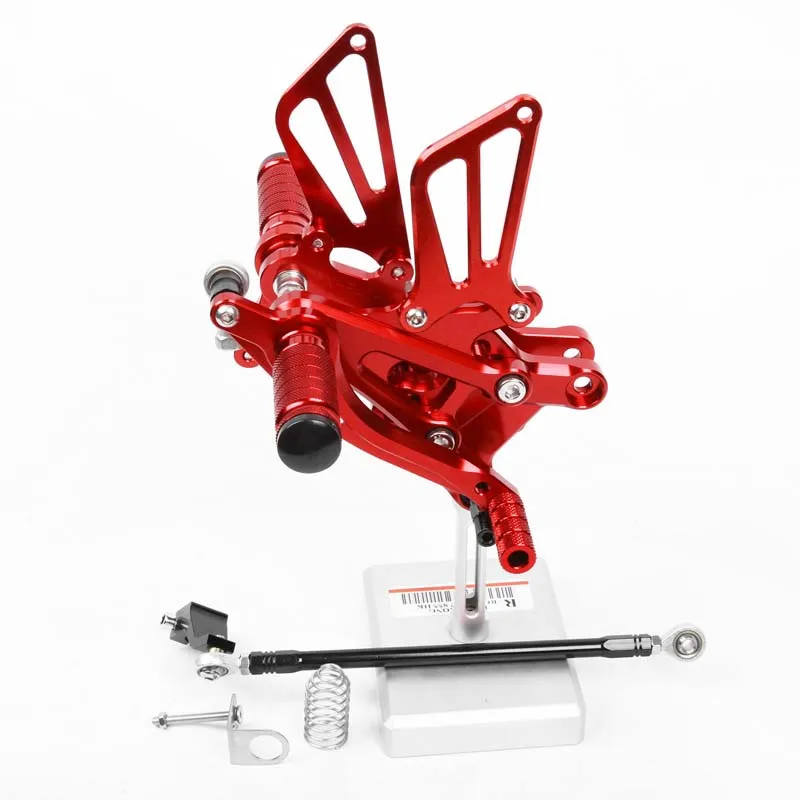 SMOK педаль мотоцикла для Honda F4 1999-2000 F4i 2001 2002 2003 2004 2005 2006 2007 алюминиевый сплав Rearset подножки - Цвет: Красный