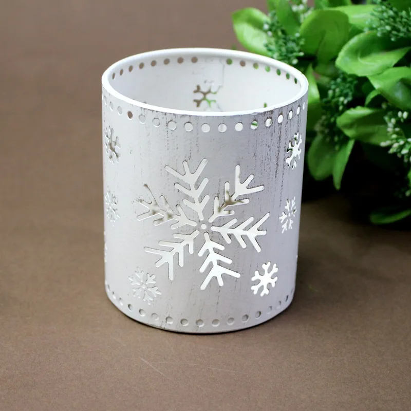 

European Style Retro Candlestick Iron Crafts Christmas Tree Snowflake Deer Series Creative Decoration Wholesale