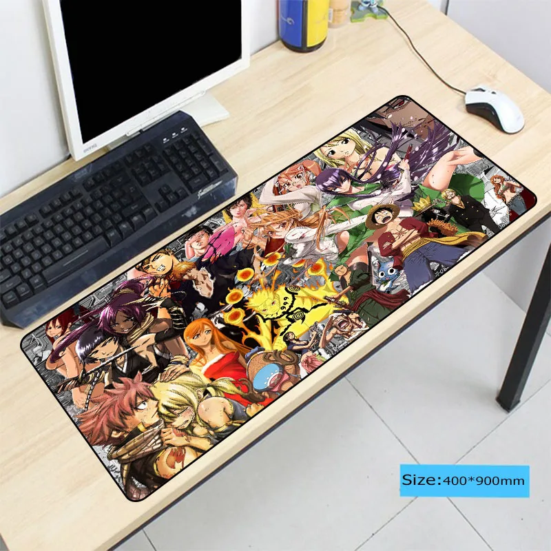  One Piece Anime Large Gaming Mouse Pad Lockedge Mouse Mat For Laptop Computer Keyboard Pad Desk Pad
