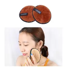 4 шт., для женщин, для снятия макияжа, моющаяся пудра, спонж, пушистые, для чистки лица, подушечки для девочек, косметическое средство для снятия макияжа