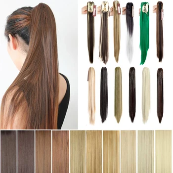 

Ponytail Hair Extension Clip In Pony Tails Extensions Long Hairpiece 22'' Straight Hair Claw Ponytail Hair Extension for Women