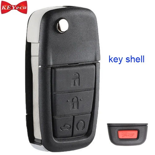 

KEYECU for Pontiac G8 2008 2009 Replacement Remote Control Car Key Shell Case Fob Housing Cover 4+1 Button