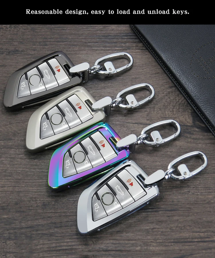 LUNASBORE цинковый брелок для автомобильных ключей, дистанционный ключ чехол КРЫШКА ДЛЯ BMW X5 F15 на возраст 1, 2, 5 7 серия X1 X6 F16 G30 G11 F48 F39 ключ