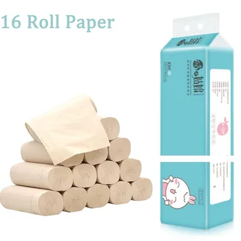 

Soft Tissue Paper Fast shipping 16 RollsSoft Strong Toilet Tissue Home Kitchen 4 Layer Toilet Paper Dropshipping ##4