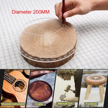 

Center Finder Tool Woodworking Compass for Woodturners Bowls Lathe Work Clear Acrylic Drawing Circles Diameter 200/300MM