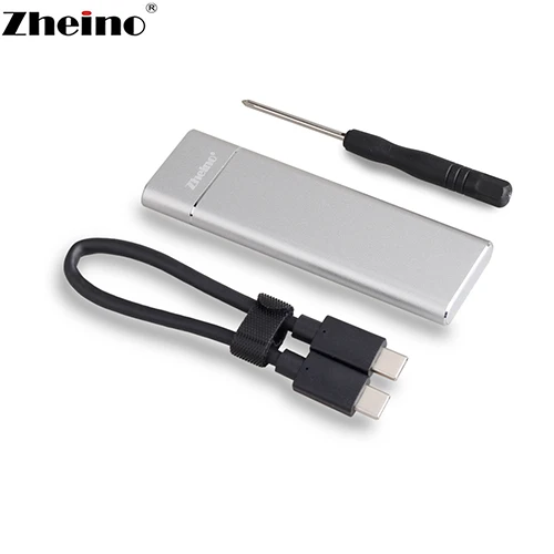 Zheino USB 3,1 для M.2 SSD портативный жесткий диск с OTG для M.2 SATA 2242/2260/2280 - Цвет: M2CC-S