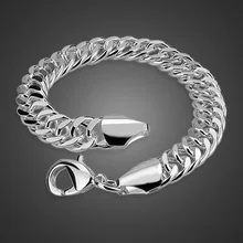 Модный дизайнерский браслет из стерлингового серебра 925 пробы для мотоцикла, ювелирное изделие из чистого серебра 10 мм 20 см, мужской браслет для мальчиков, красивый браслет с цепочкой в виде змеи