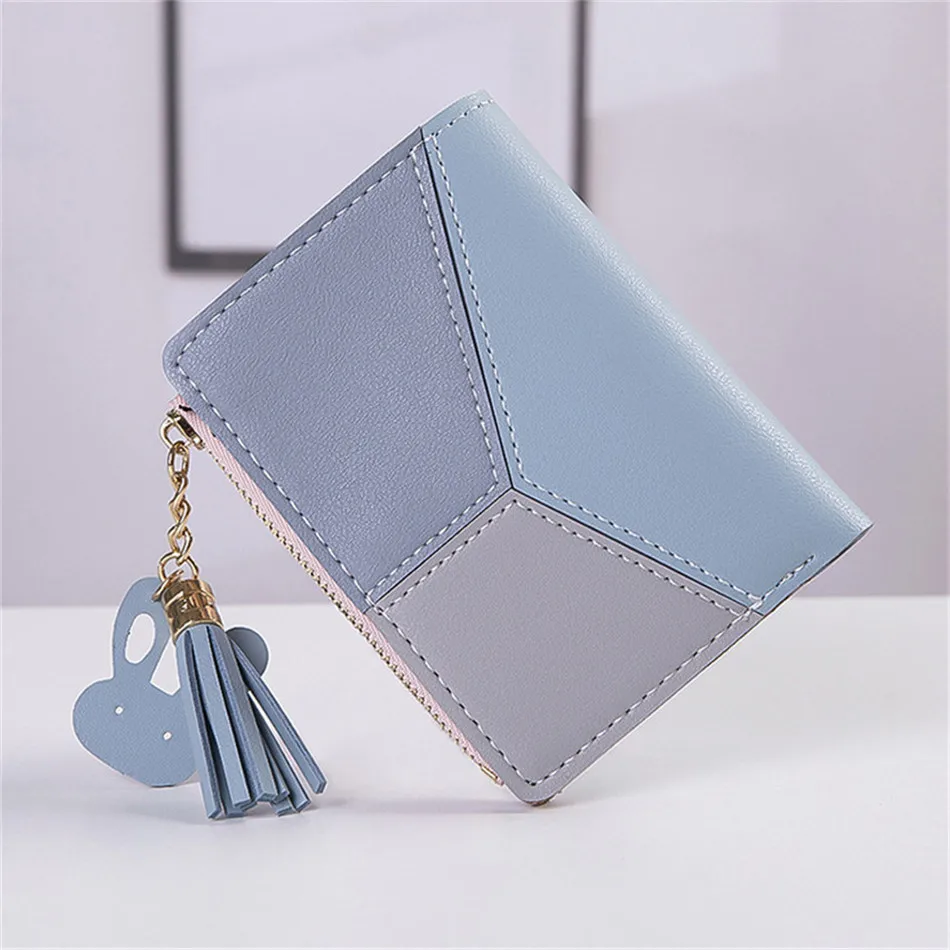 

Geometric Women Cute Wallets Pocket Purse Card Holder Patchwork Wallet Lady Female Fashion Short Coin Burse Money Bag