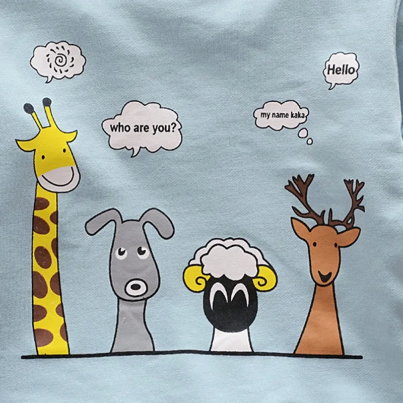 Осенне-зимний детский хлопковый свитер с рисунком для новорожденных мальчиков и девочек повседневные свободные топы с длинными рукавами и круглым вырезом