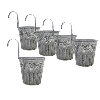 

Metal Iron Flower Pot Vase Wall Hanging Balcony Garden Terrace Flower Pot Home Decoration - Artificial Flower Pot Vase