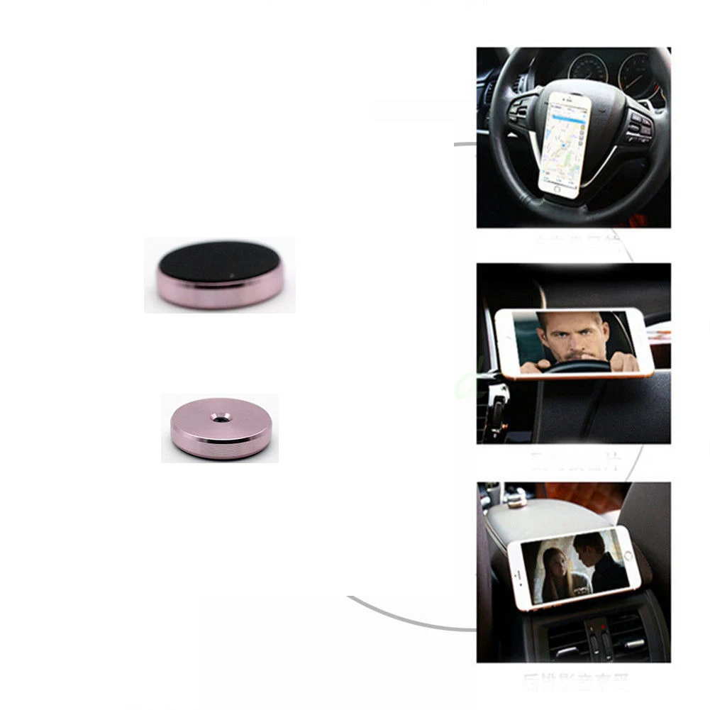 Mini Magnetic Holder Cell Mobile GPS Phone Accessories - Color Name: rose gold